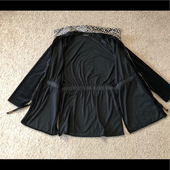 Anthony Mark Hankins Velvet jacket Size M Tie Waist Zipper - Picture 8 of 10